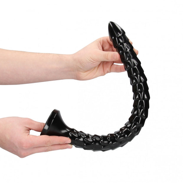 Fallo anale con ventosa Scaled Anal Snake 16''/ 40 cm Black