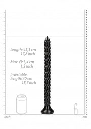 Fallo anale con ventosa Scaled Anal Snake 16''/ 40 cm Black