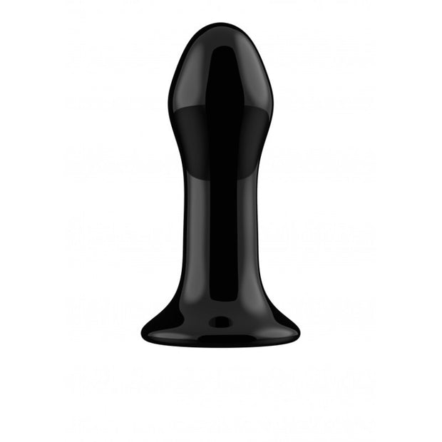 Plug anale in vetro dilatatore vibrante con ventosa Pluggy Glass Vibrator