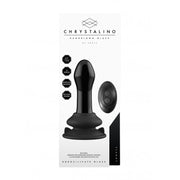Plug anale in vetro dilatatore vibrante con ventosa Pluggy Glass Vibrator
