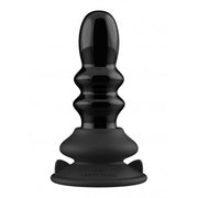 Plug anale con ventosa vibrante in vetro Ribbly Glass Vibrator