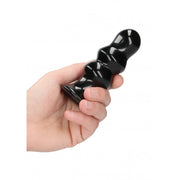 Plug anale con ventosa vibrante in vetro Ribbly Glass Vibrator