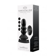 Plug anale con ventosa vibrante in vetro Ribbly Glass Vibrator