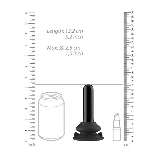 plug anale vibrante in vetro con ventosa dilatatore Thumby Glass
