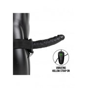 Vibratore cavo indossabile Vibrating Hollow Strap-on No Balls - 8'' / 20,5 cm - Black