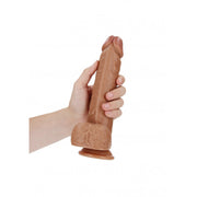 Fallo realistico grande Dildo with Balls and Suction Cup - 9''/ 23 cm tan