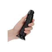 Fallo grosso nero Dildo without Balls with Suction Cup - 6''/ 15,5 cm