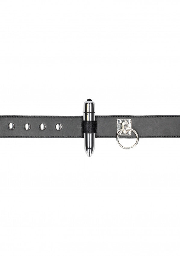 Cintura con manette e bullet vibrante Adjustable Cuff Belt - Black