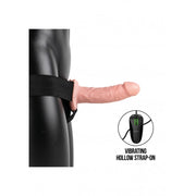 Vibratore cavo indossabile Vibrating Hollow Strap-on No Balls - 6'' / 15,5 cm - Flesh