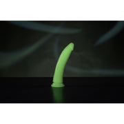 Fallo realistico con ventosa Slim Dildo Suction Cup GitD 15,5 cm Neon Green