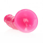 Fallo realistico con ventosa Slim Dildo Suction Cup GitD 18 cm Neon Pink