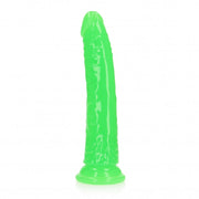 Fallo realistico con ventosa Slim Dildo Suction Cup GitD 20 cm Neon Green