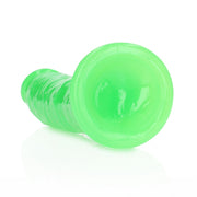 Fallo realistico con ventosa Slim Dildo Suction Cup GitD 20 cm Neon Green