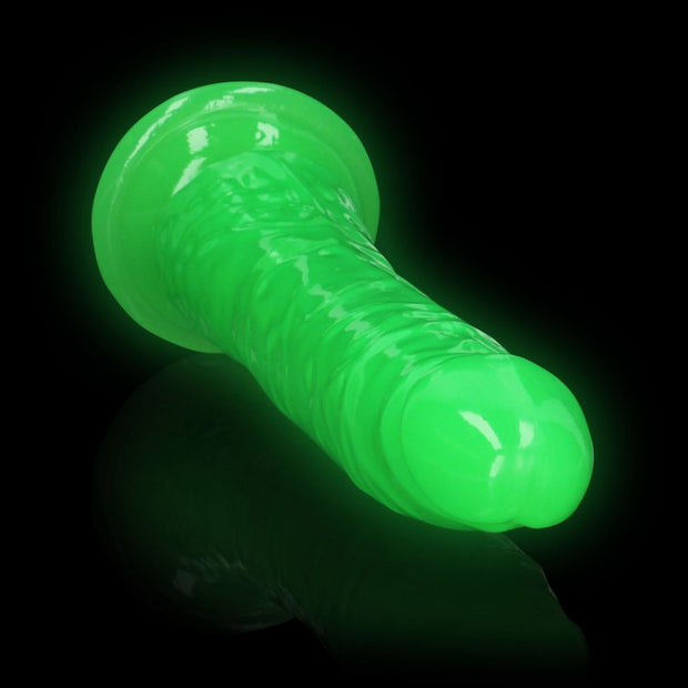 Fallo realistico vaginale anale Slim Dildo Suction Cup GitD 22,5 cm Neon Green