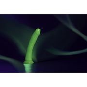 Fallo realistico vaginale anale Slim Dildo Suction Cup GitD 22,5 cm Neon Green