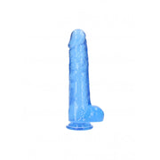 Pene finto blu con ventosa Realistic Dildo With Balls - 25,4 cm