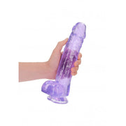 Pene finto viola con ventosa Realistic Dildo With Balls - 25,4 cm