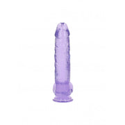 Pene finto viola con ventosa Realistic Dildo With Balls - 25,4 cm