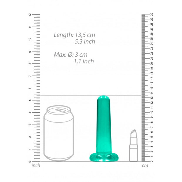 Dildo turchese con ventosa Non Realistic Dildo Suction Cup -13,5 cm