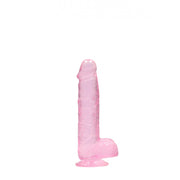 Pene finto rosa con ventosa Realistic Dildo with Balls 15 cm