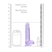 Pene finto viola con ventosa Realistic Dildo with Balls 15 cm