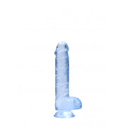 Pene finto blu con ventosa Realistic Dildo with Balls 15 cm