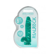Pene finto turchese con ventosa Realistic Dildo with Balls 15 cm