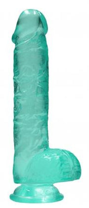 Pene finto turchese con ventosa Realistic Dildo with Balls 15 cm