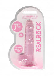Pene finto con ventosa rosa Realistic Dildo with Balls 17 cm