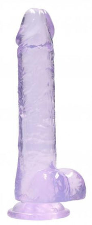 Pene finto viola con ventosa Realistic Dildo with Balls 19 cm