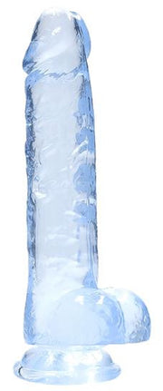 Pene finto blu con ventosa Realistic Dildo with Balls 19 cm