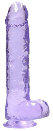 Pene finto viola con ventosa Realistic Dildo with Balls 22 cm