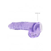 Pene finto viola con ventosa Realistic Dildo with Balls 22 cm