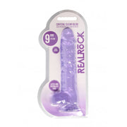 Pene finto viola con ventosa Realistic Dildo with Balls 22 cm