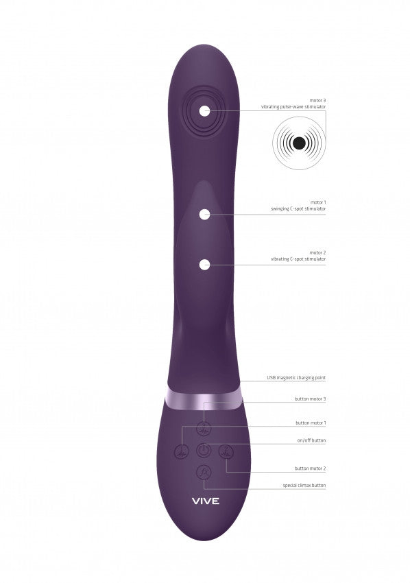 Vibratore rabbit Aimi Viola