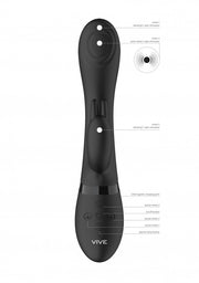 Vibratore rabbit Cato Pulse G-spot nero