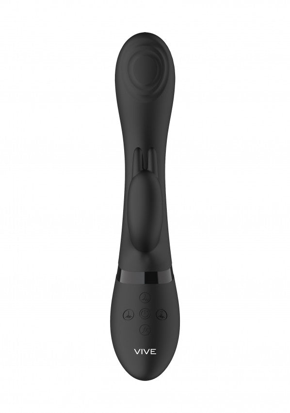Vibratore rabbit Cato Pulse G-spot nero