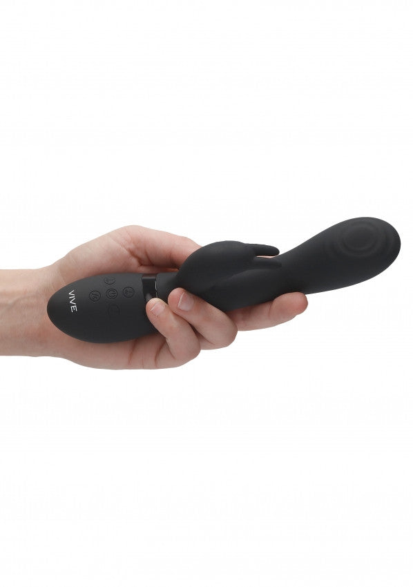 Vibratore rabbit Cato Pulse G-spot nero