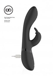 Vibratore rabbit Cato Pulse G-spot nero