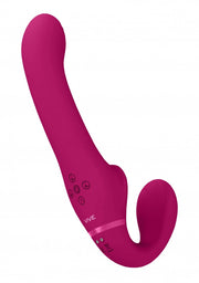 Vibratore vaginale anale strap on Dual Pulse-Wave & Airwave Strapless Strapon Pink