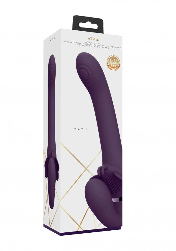 Vibratore indossabile senza cintura Satu - Purple