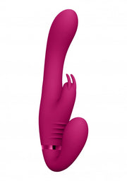 Dildo rabbit vibrante strapless Suki- Pink