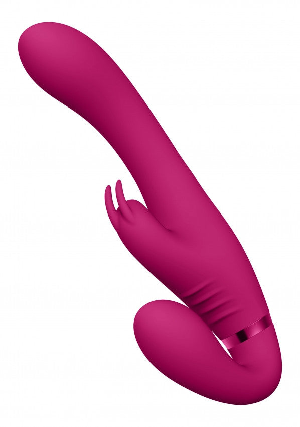 Dildo rabbit vibrante strapless Suki- Pink