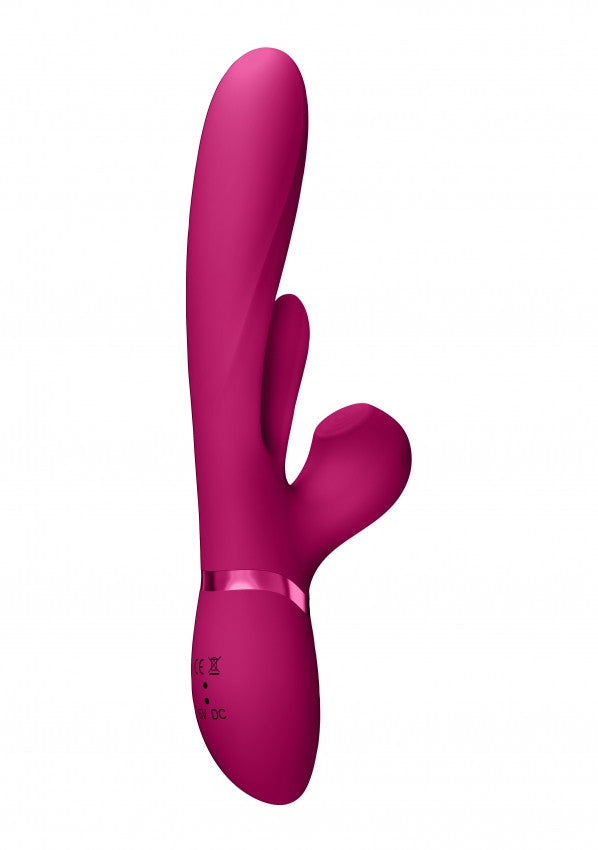 Vibratore rabbit Thrusting GSpot Flapper PulseWave Clit Stimulator Pink