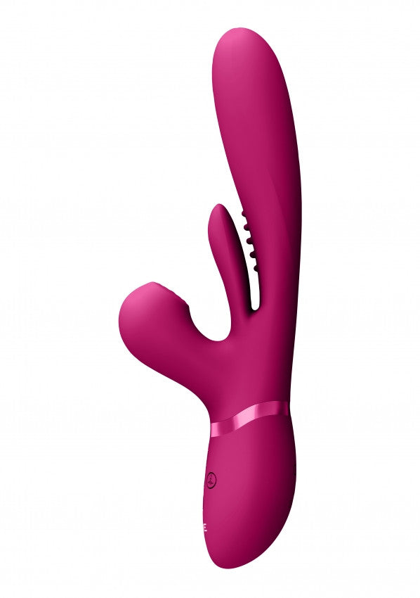 Vibratore rabbit Thrusting GSpot Flapper PulseWave Clit Stimulator Pink