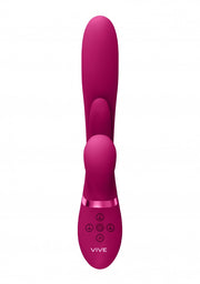 Vibratore rabbit Thrusting GSpot Flapper PulseWave Clit Stimulator Pink