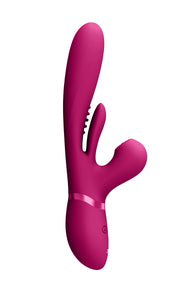 Vibratore rabbit Thrusting GSpot Flapper PulseWave Clit Stimulator Pink