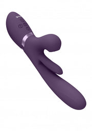 Vibratore rabbit Thrusting GSpot Flapper PulseWave Clit Stimulator Purple