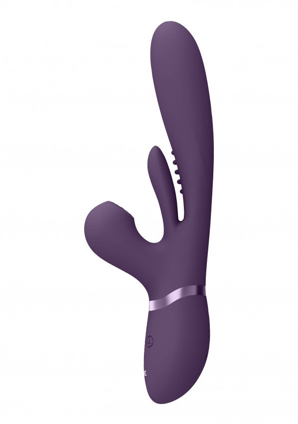 Vibratore rabbit Thrusting GSpot Flapper PulseWave Clit Stimulator Purple