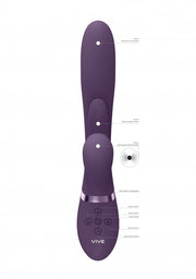 Vibratore rabbit Thrusting GSpot Flapper PulseWave Clit Stimulator Purple